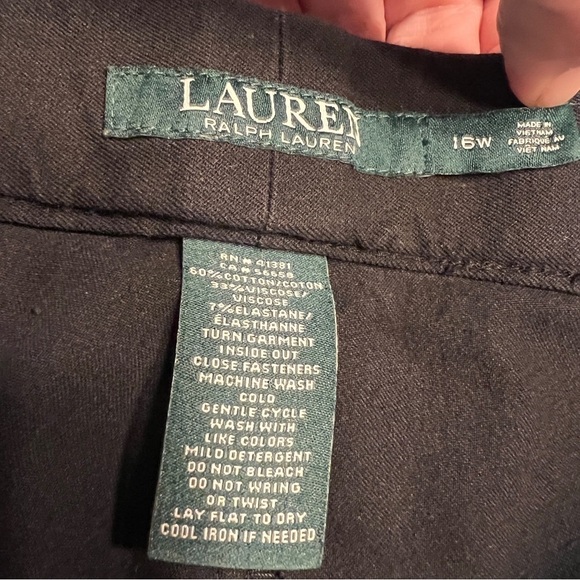 LAUREN RALPH LAUREN GREEN LABEL Black Skinny  Leggings. Size 16W.  Elastic Waist - Picture 4 of 9